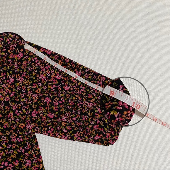 Divided H&M Black/Pink Floral Print Short Dress Women Size XS - Picture 10 of 12